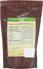 NOW Foods Non Fat Dry Milk Powder Organic, 12-Ounce (Pack of 2) - Image 2